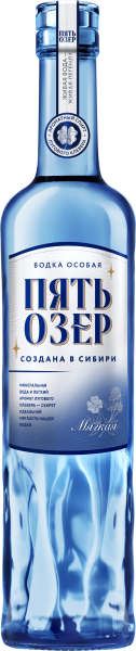 Водка ПЯТЬ ОЗЕР Мягкая 0,5л 38%